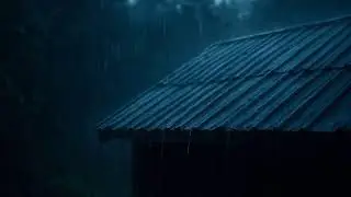 Heavy Rain on Metal Roof White Noise for Anxiety Relief 4K 10