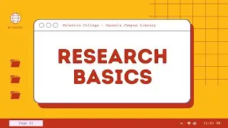Research Basics - Credible Sources