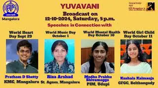 English Yuvavani: Speeches by Pratham Shetty, Riza Arshad, Medha Prabhu and Kushala Kalmanja
