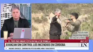 Incendios en Córdoba: el fuego llegó a las casas y el viento agrava la situación
