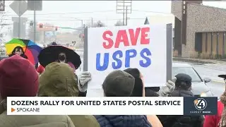 Dozens rally for united states postal service