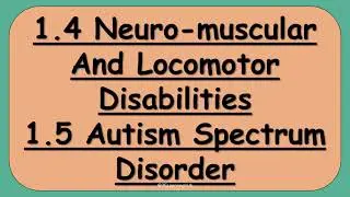 Neuro-muscular & Locomotor Disabilities#disability #educationalvideo #inclusiveeducation #education