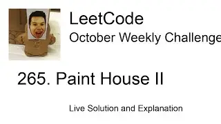 265. Paint House II - Week 5/5 Leetcode October Challenge