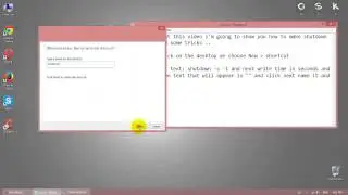 How to make shutdown shortcut with time counting (+ Tricks make like virus)