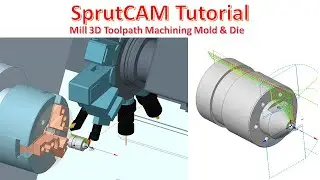 SprutCAM Tutorial #116 | How to creater Toolpath Turn Mill Basic Beginners