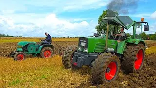 Vintage agricultural tractors like Fendt & Deutz & MF & Eicher & Lanz & Kramer & John Deere & IH
