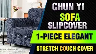 CHUN YI Sofa Slipcover 1-Piece Elegant  Stretch Couch Cover, Jacquard Damask Chair Loveseat