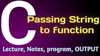 passing String to function in c