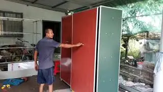 Tủ quần áo bản lề cơ chế kèm sào đồ hai trong một