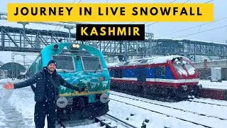 SRINAGAR KATRA  TRAIN JOURNEY IN LIVE SNOWFALL❄️