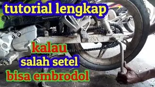 cara setel rantai motor yang baik  jupiter z