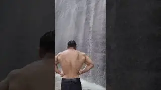 own the fall 🌊🍁..#mr #athlete #waterfall #posing #shorts