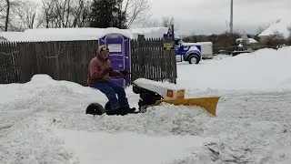 61 Gravely L. Plowing The Last Of The Frozen Snow From 1/25/26. Part 3.