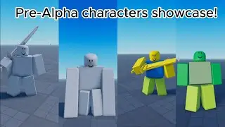 Showcase of all pre-alpha tester badge characters (Playable SCPs reworked)