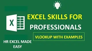 Excel Skill For Professionals - VLOOKUP function With Examples