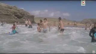 BELLE-&Icirc;LE-EN-MER |   Sauzon Baignade Muscl&eacute;e &agrave; Donnant | Belle-&Icirc;le T&eacute;l&eacute;vision TVBI