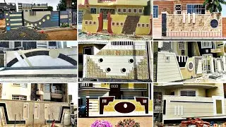 Modern Style Compound Wall Designs indian Style Compound Wall Designs photos // Village Construction