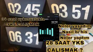 34 SAAT UYKUSUZLUKLA YKS CALIŞMAK #school #vlog #yks #work #smartphone #tyt #yks #work 