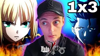 LANCER FACES OF SABER! - NEW ANIME FAN Reacts To ''Fate/Zero'' For The FIRST TIME (1x3 REACTION)