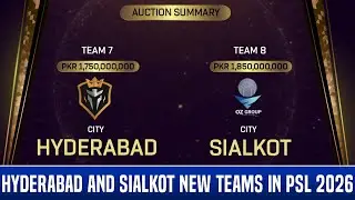 Hyderabad and Sialkot teams in PSL 2026, blockbuster auction by PCB.
