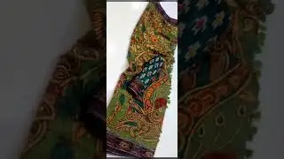 digital pen kalamkari leight weight soft silk cotton designer sarees- contrast designer blo@1250/-