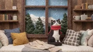 Watching the Snow Fall ❄️ Relaxing Window View Lofi