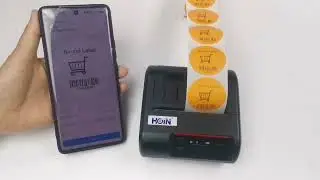 Round Label Sticker Printing with Hoin 3 inch thermal label printer HQ300
