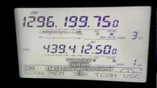 Test QSO w paśmie 23cm w SSB, pomiędzy SQ1HMA - SP1WSR odległość ok 55km
