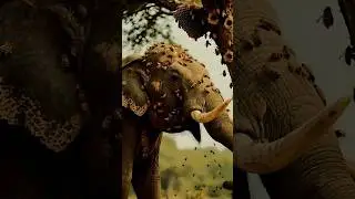 Poor Elephant ❗️Bees Nested in His Body❓️#elephant #elephants #nest #aivideo #animallife #shorts