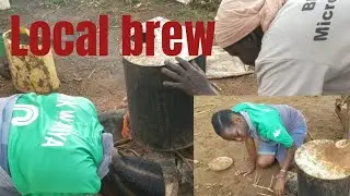 Making local alcohol//local brew//African village girl's life #villagelife #trending #africa