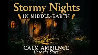 Stormy Nights in Middle earth ⚡ Calm Ambience from the Shire for Calming Ambience