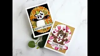 Dry Emboss Then Layering Stencils Technique 2 Adorable Cards Same Supplies