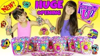 HUGE NEW TOY OPENING - CHARM U Collectible Charms - Blind Bag Surprises | Emily and Evelyn