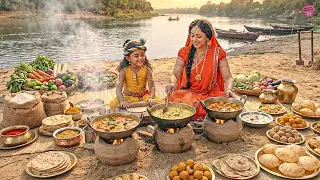 #Video - गंगा किनारे मईया यशोदा और कृष्ण ने बनाये अनेको ब्यंजन | #yashomatimaiyaakenandlala