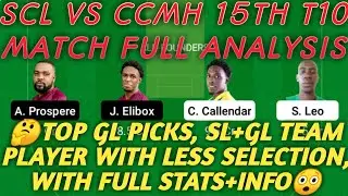SCL vs CCMH Dream11 Prediction | SCL vs CCMH Dream11 Team | 15th T10 | St Lucia T10 Blast 2021