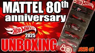 UNBOXING the New Hot Wheels 2025 MATTEL 80th Anniversary 5-Pack!