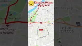 Howrah to Science city😍 #travel #kolkata #kolkatatravel #map #viralvideo #youtubeshorts