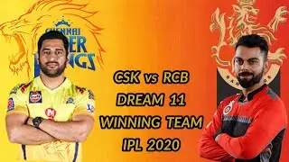 CSK vs RCB Dream 11 Winning Team IPL 2020