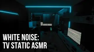 Dark Apartment Room Ambience ASMR 🏢 White Noise 📺 TV Static 🖥️ #whitenoise #asmr