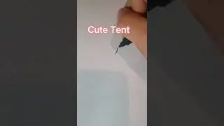 draw with me! So cute tent🏕 #easy  :)
