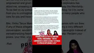 #pressplay▶️: #RahAli penned a letter to her longtime friend, #nickiMinaj.