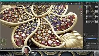 Not MATRIX GOLD 3D Jewelry FLOWER Pavé RING