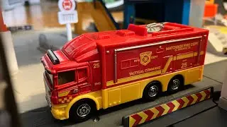 Matchbox real working rigs el segundo Scania tactical command center 