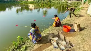 Fishing Video || Anyone would be amazed by the village fishermen fishing techniques and experience