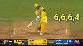 Dhoni Six Agnast Hardik 😯 Dhoni 6'6'6 Stadium View ✌️