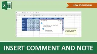 How To Insert Comment And Note In Excel | Beginner Tutorial