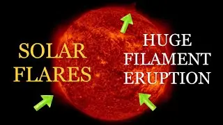 HUGE Filament ERUPTION and Solar Flares From ACTIVE Cresting Sunspot
