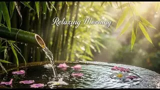 Tranquil Zen Flow Drift Bamboo Fountain and Candle Glow for Healing Meditation Sleep Serenity Calm