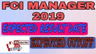 FCI MANAGER EXPECTED CUTOFF 2019  / FCI MANAGER EXPECTED RESULTS DATE