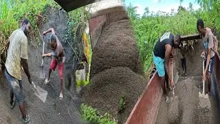 «ТЯЖЁЛЫЙ ТРУД В ГОРАХ! Погрузить грузовик песка вручную! 💪🇯🇲
